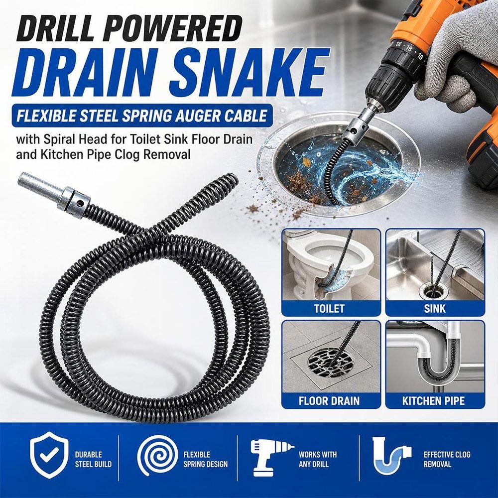 Steel Drain Snake Drill Powere - Drain Snake Flexible 评论和价格