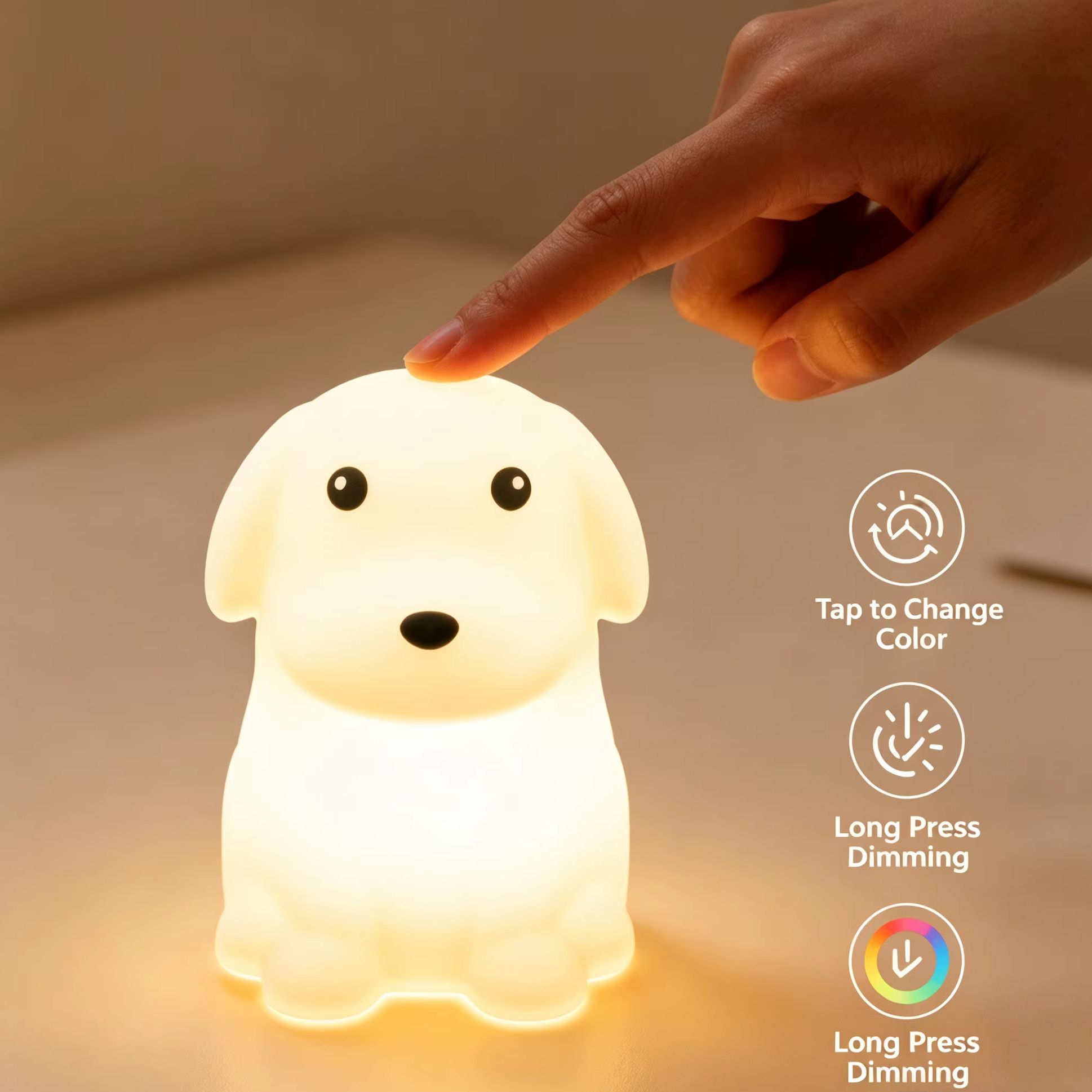 Cute Puppy Silicone Night Ligh - Silicone Tap Washer 评论和价格